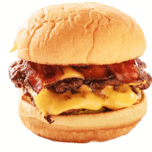 Burger beef single and fries